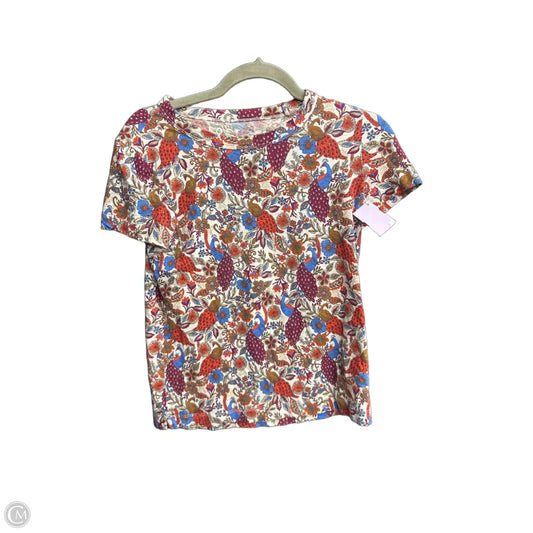 Top Short Sleeve By Loft In Floral Print, Size: Xs