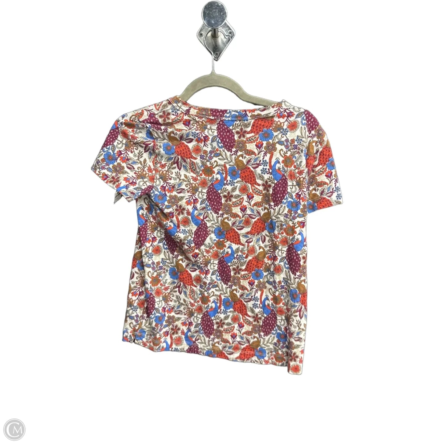 Top Short Sleeve By Loft In Floral Print, Size: Xs
