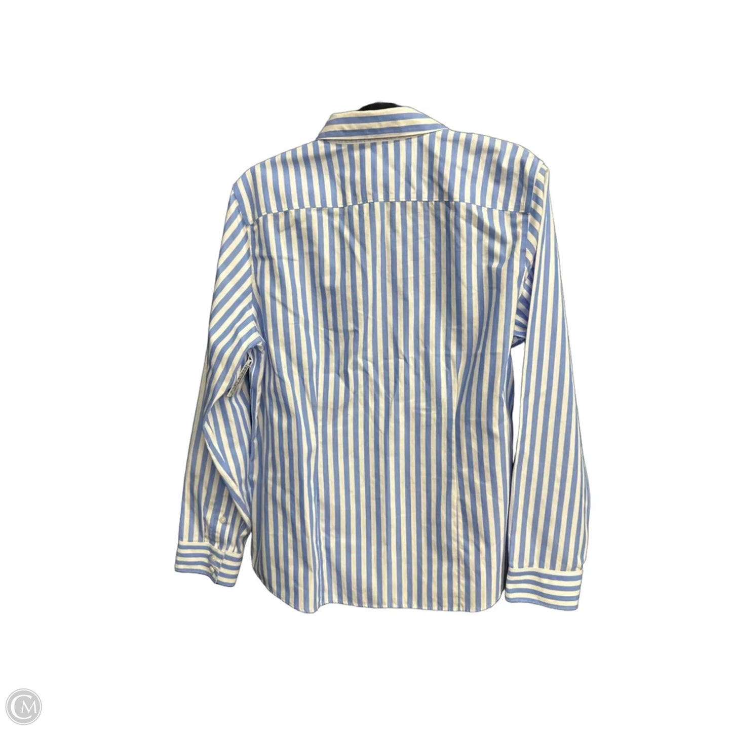 Top Long Sleeve By Lands End In Striped Pattern, Size: M