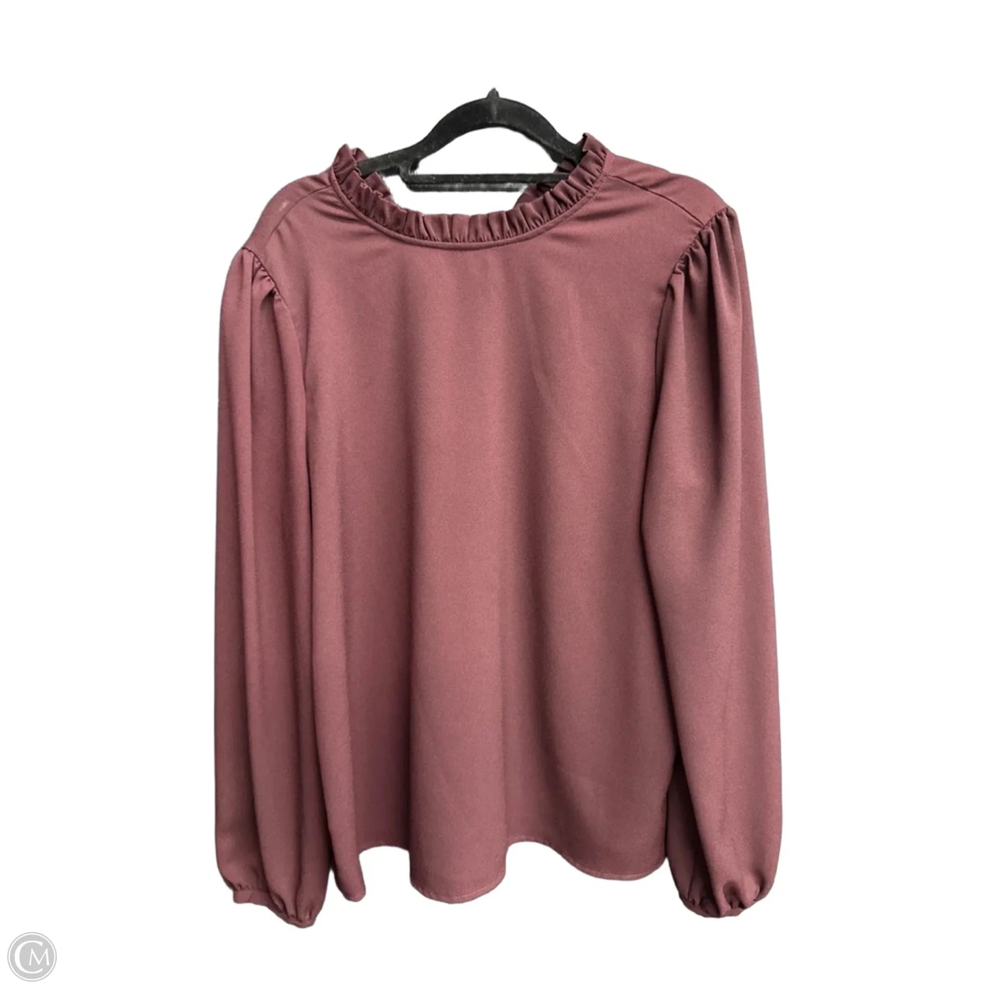 Top Long Sleeve By Worthington In Maroon, Size: M