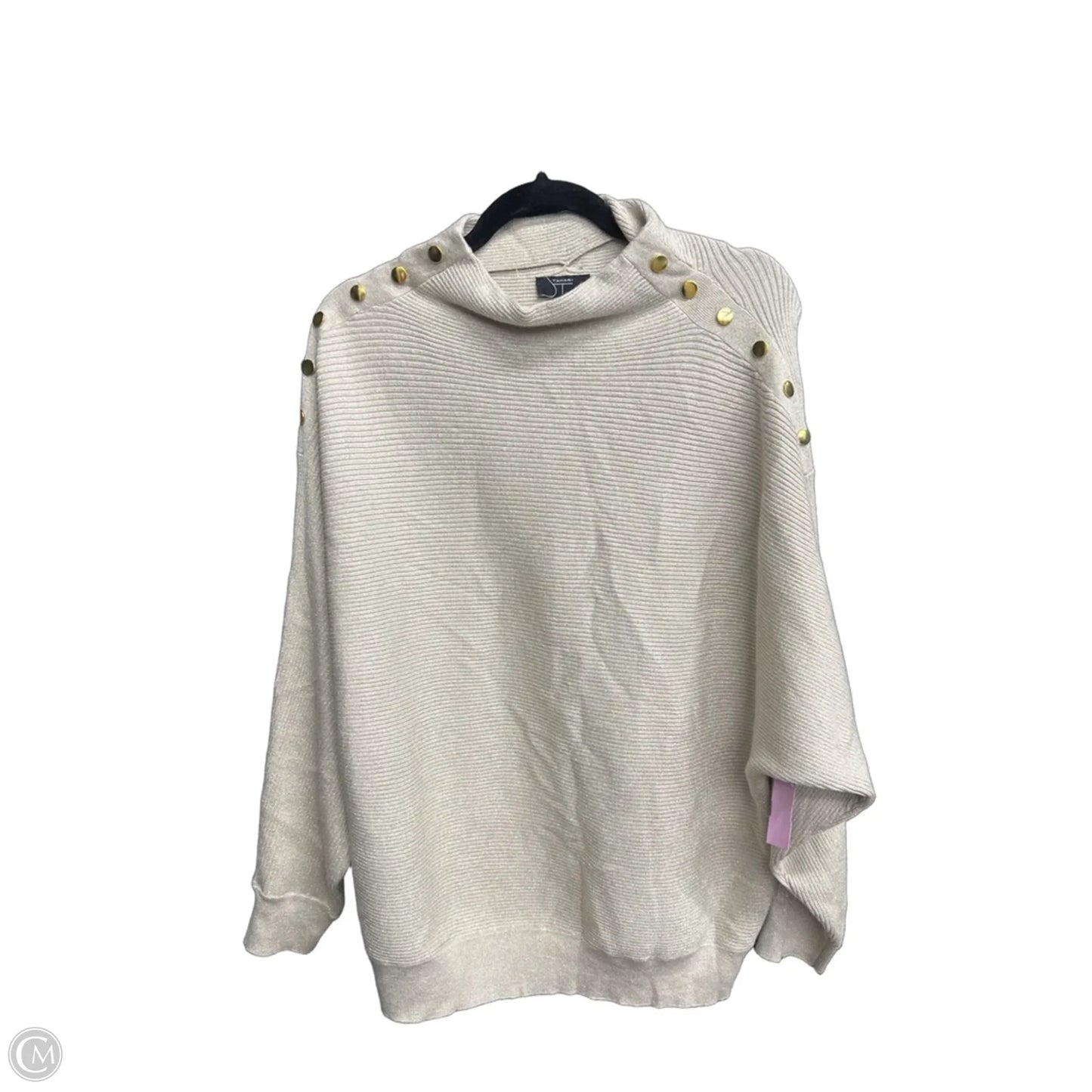 Sweater By Tahari In Gold, Size: L