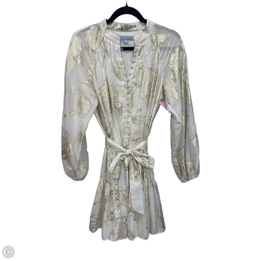 Dress Casual Short By Antonio Melani In Gold & White, Size: S