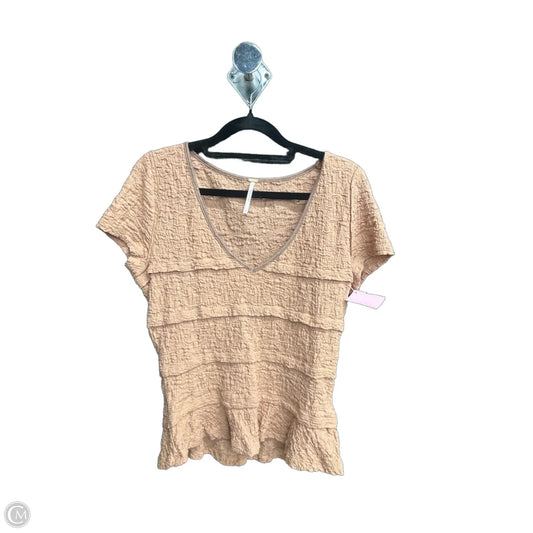Top Short Sleeve By Free People In Brown, Size: L