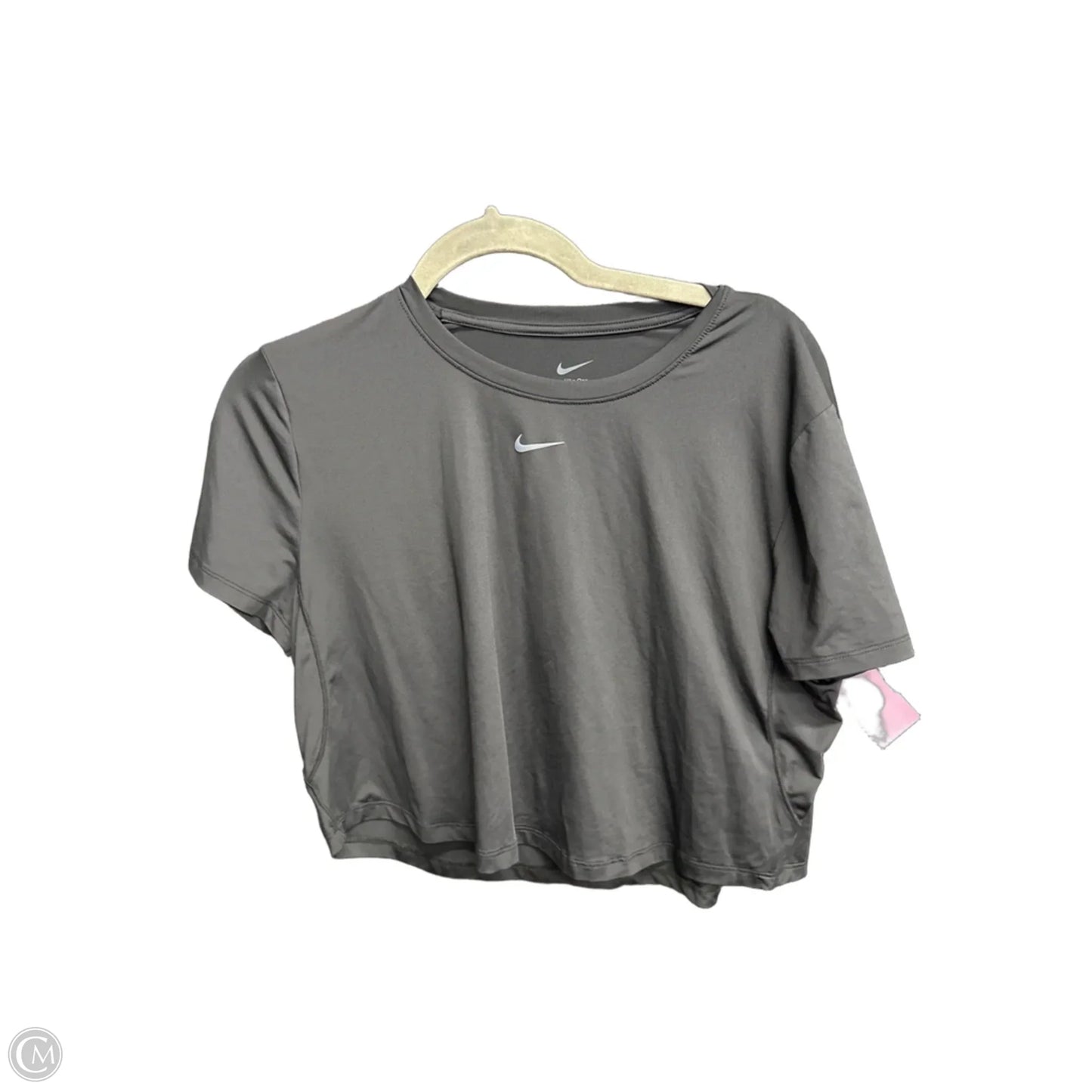 Athletic Top Short Sleeve By Nike In Black, Size: M