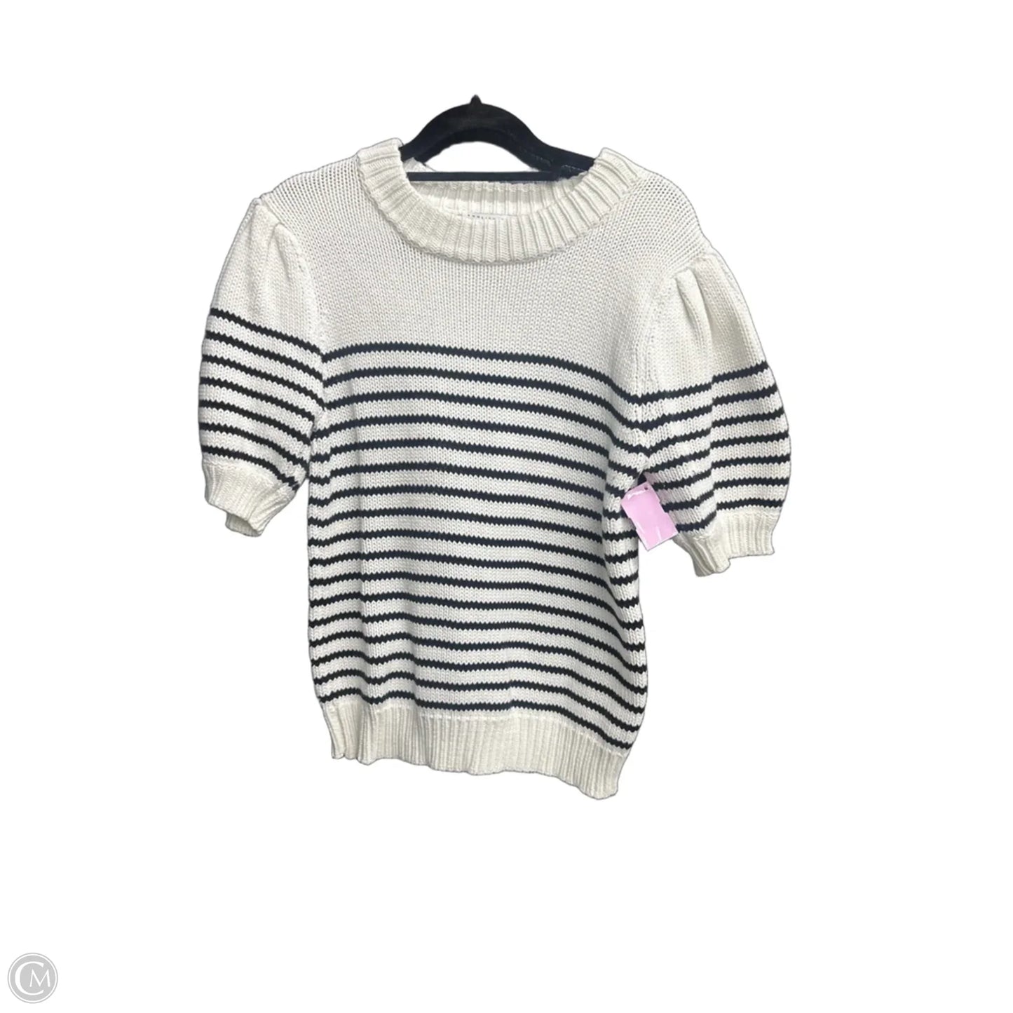 Sweater Short Sleeve By English Factory In Striped Pattern, Size: S