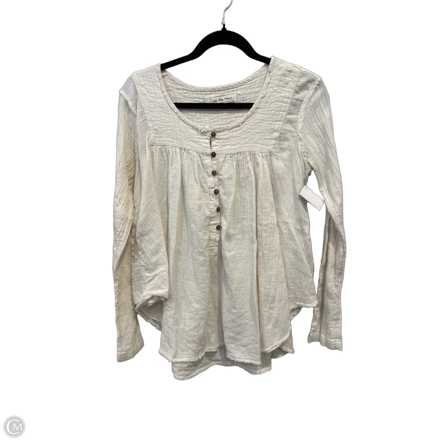 Top Long Sleeve By We The Free In Cream, Size: S