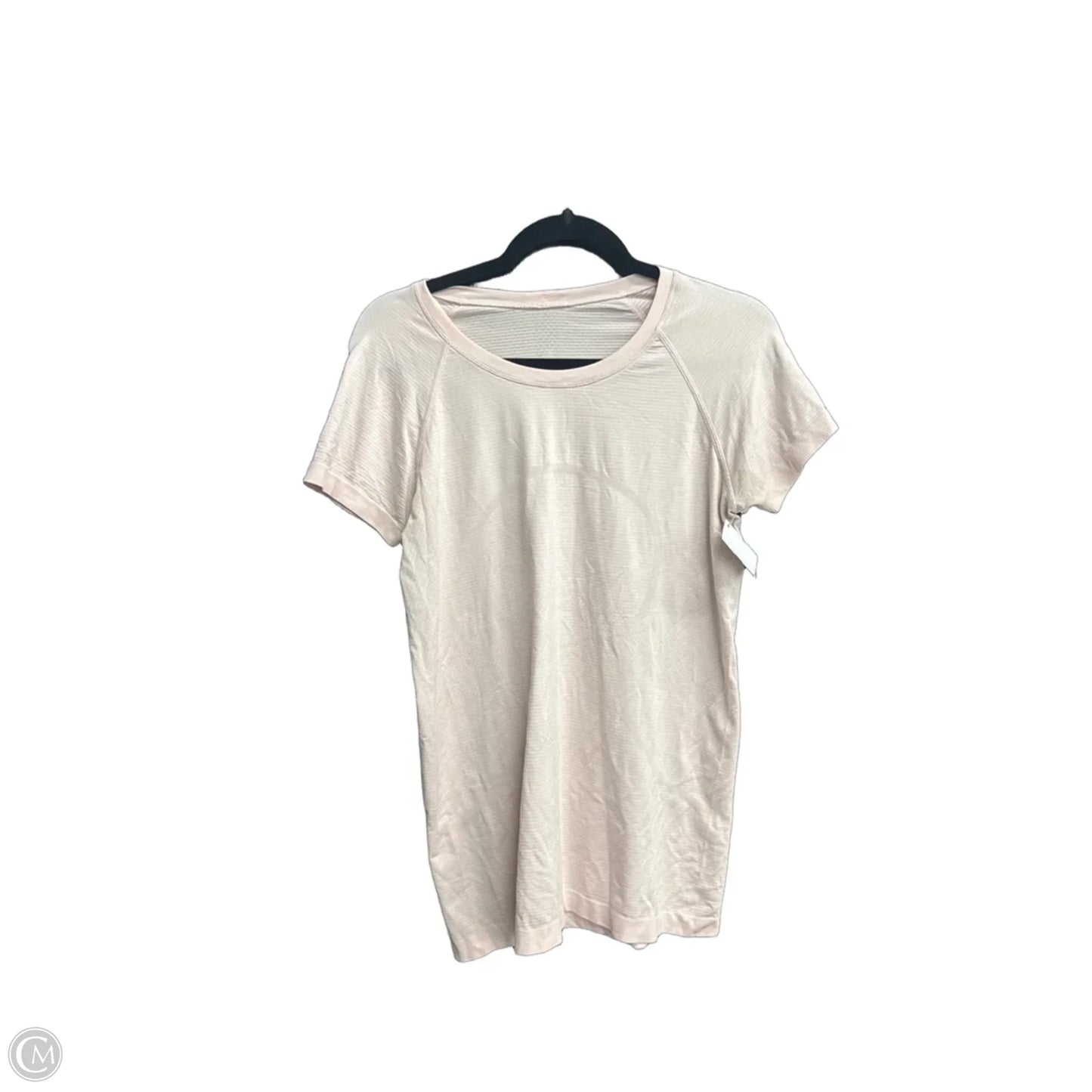 Athletic Top Short Sleeve By Lululemon In Pink, Size: M