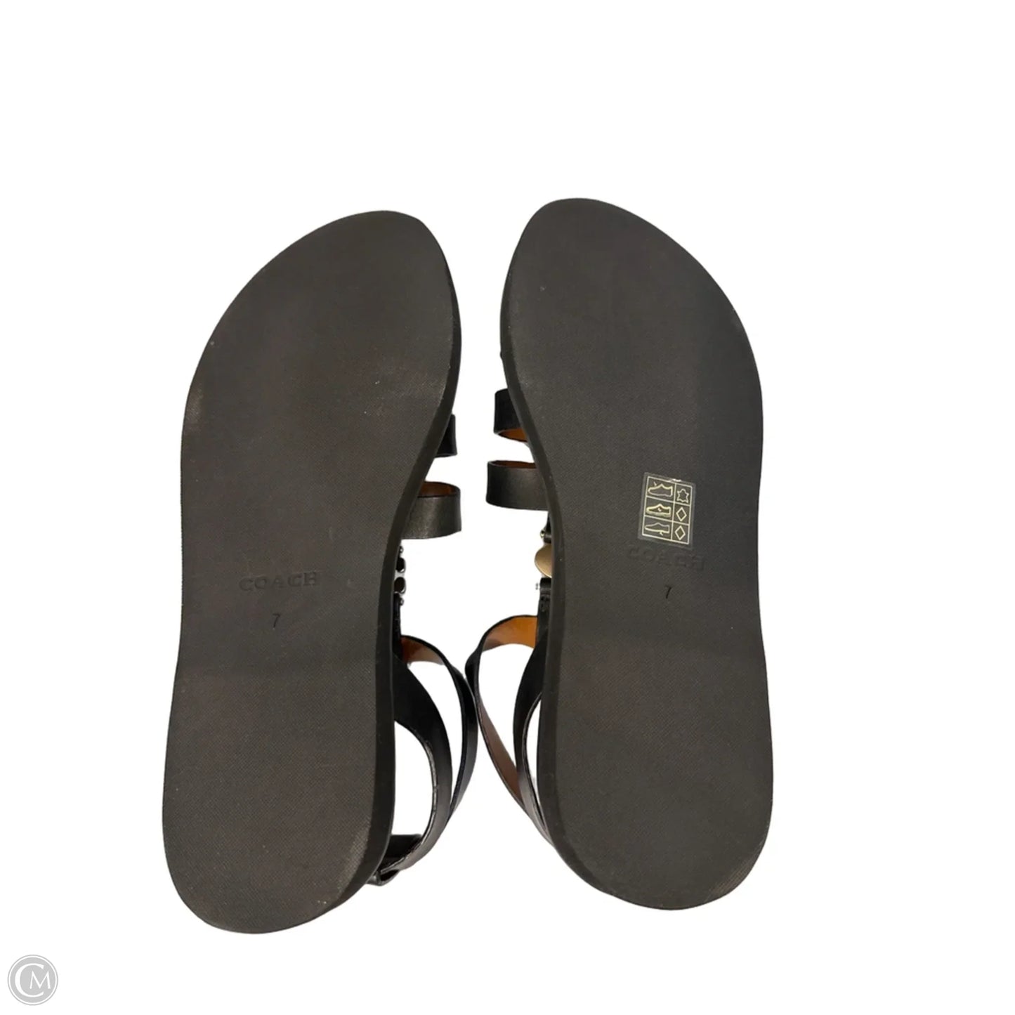 Sandals Designer By Coach In Black, Size: 7