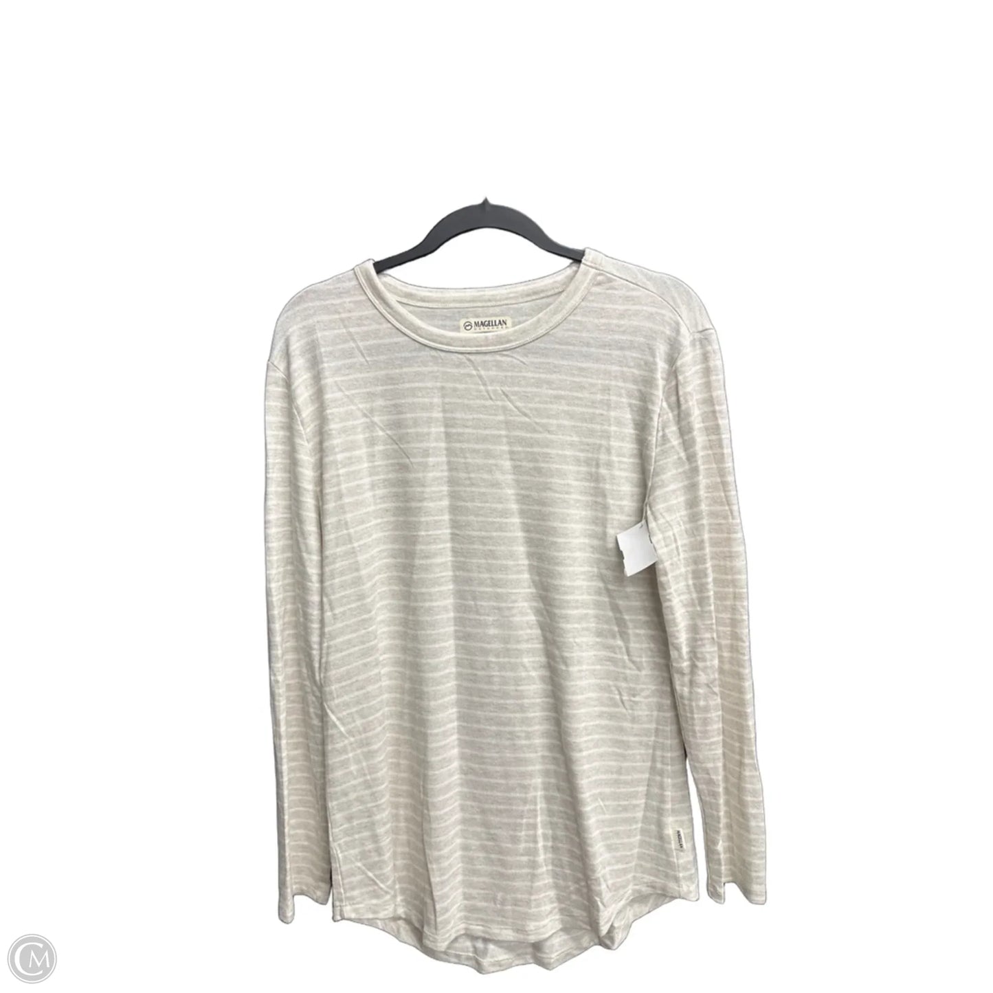 Top Long Sleeve By Magellan In Striped Pattern, Size: M