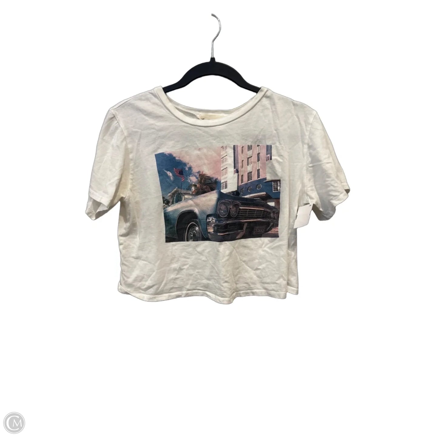 Top Short Sleeve By Clothes Mentor In White, Size: S
