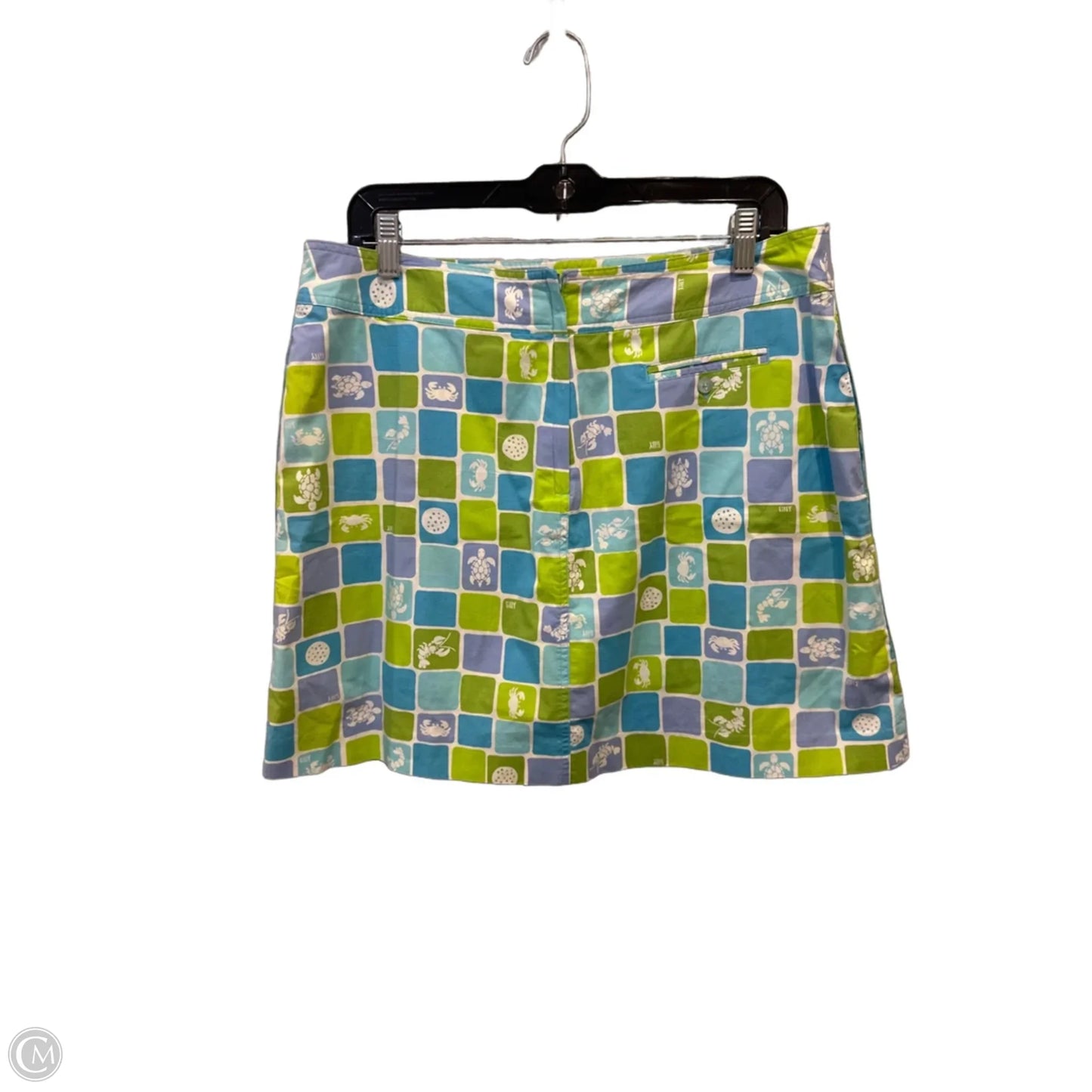Skirt Designer By Lilly Pulitzer In Blue & Green, Size: 14