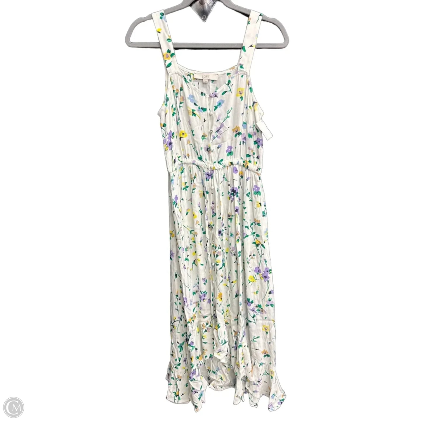 Dress Casual Midi By Loft In Floral Print, Size: Xs