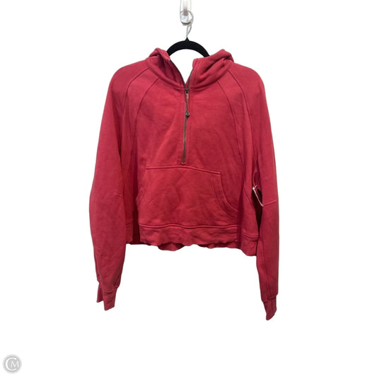 Athletic Jacket By Lululemon In Red, Size: Xl