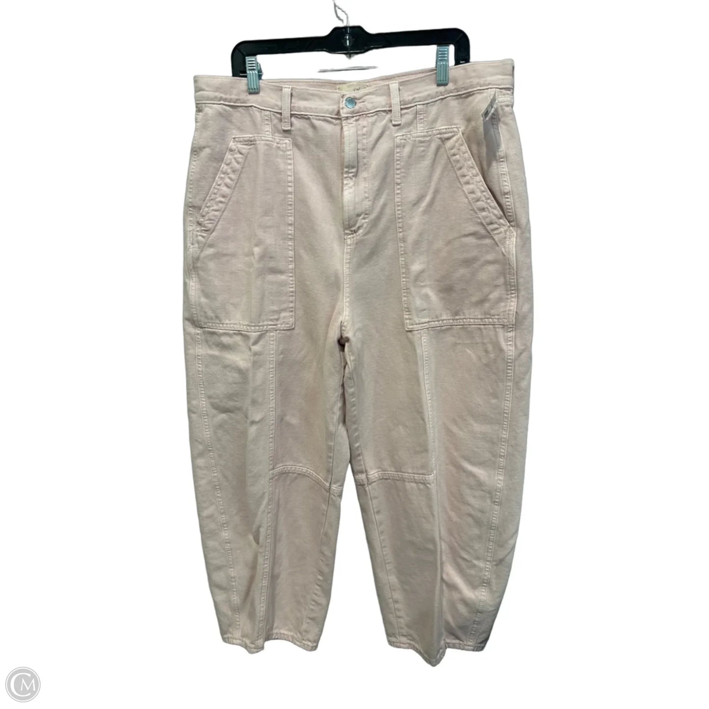 Pants Cropped By Universal Thread In Pink Denim, Size: 16