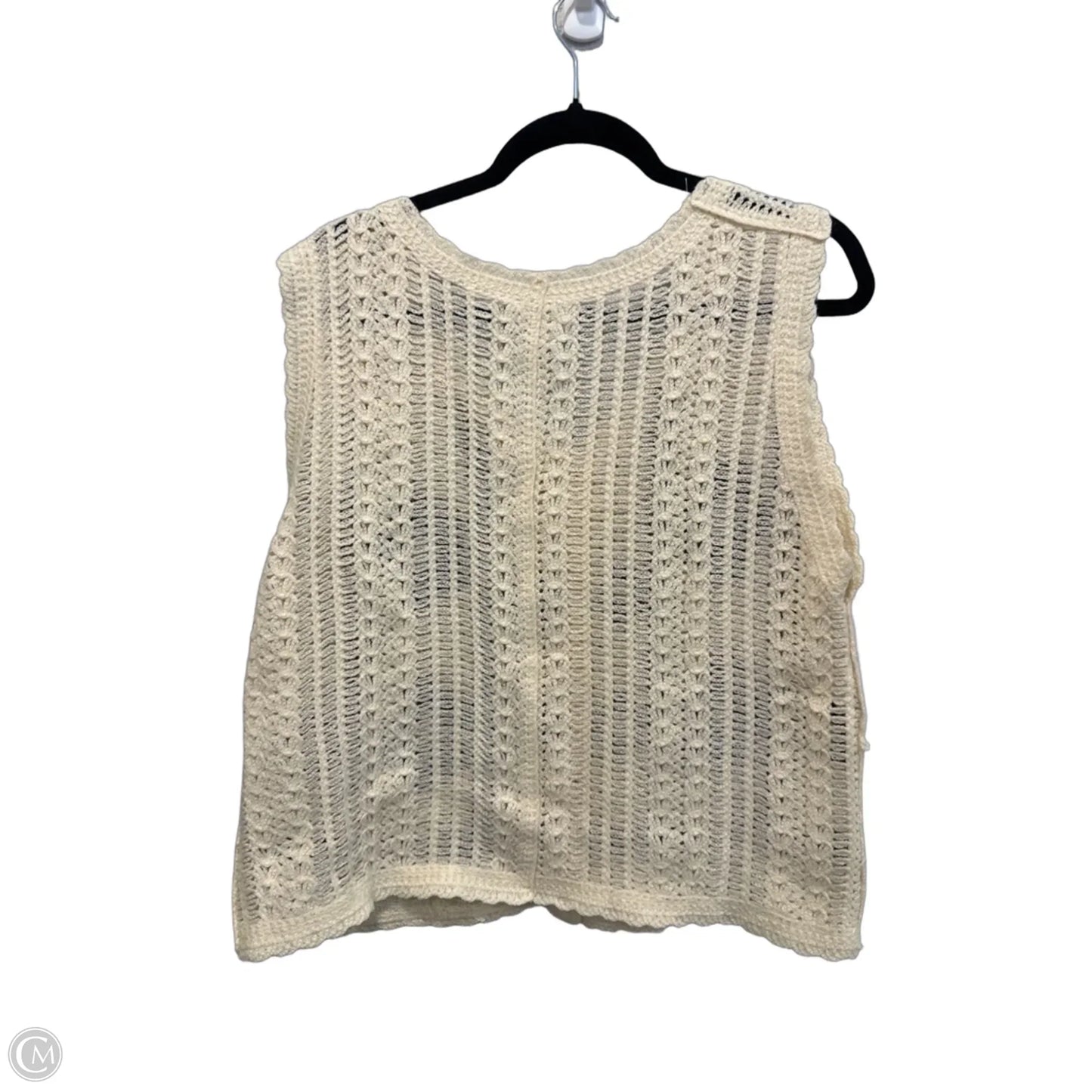 Top Sleeveless By Anniewear In Brown & Cream, Size: L