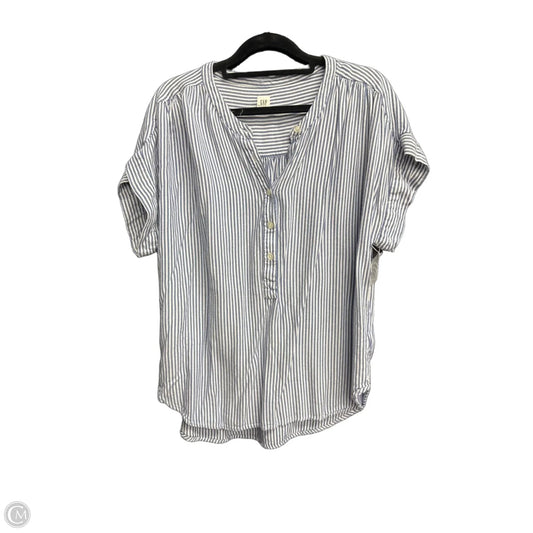 Top Short Sleeve By Gap In Striped Pattern, Size: M