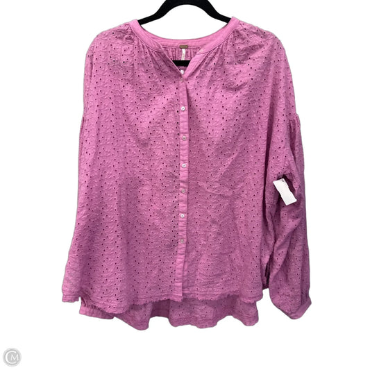 Top Long Sleeve By Free People In Purple, Size: M