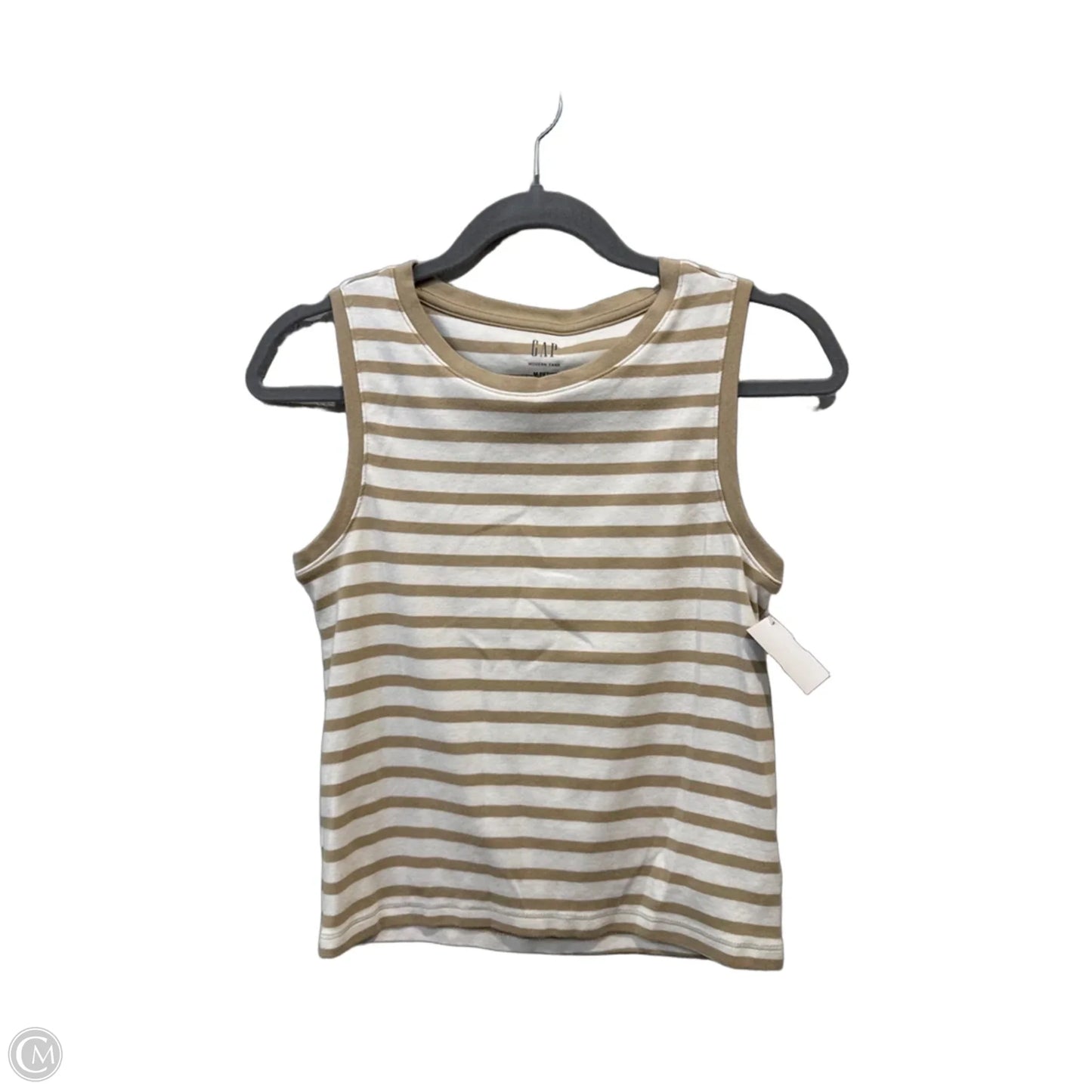 Top Sleeveless By Gap In Striped Pattern, Size: Mp
