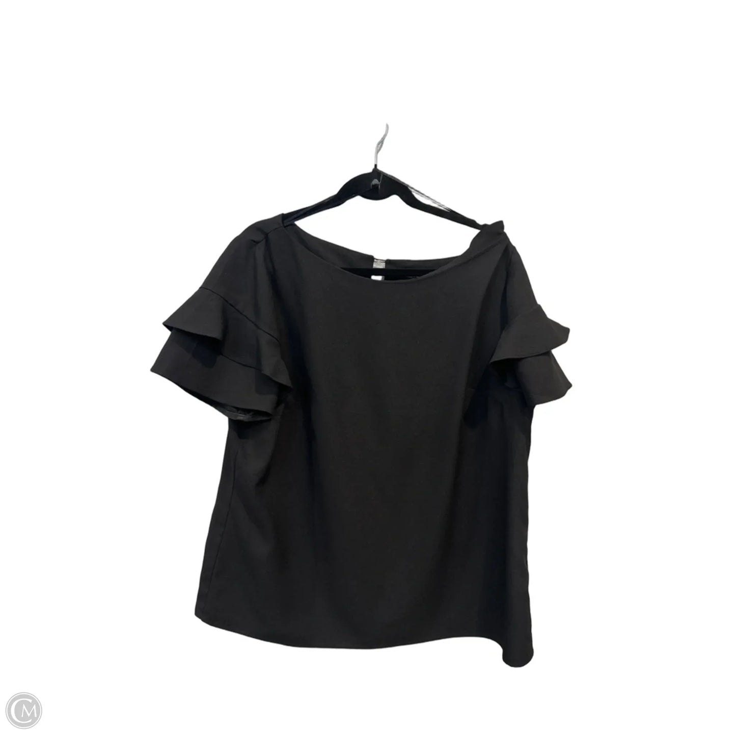 Top Short Sleeve By Banana Republic In Black, Size: Xl