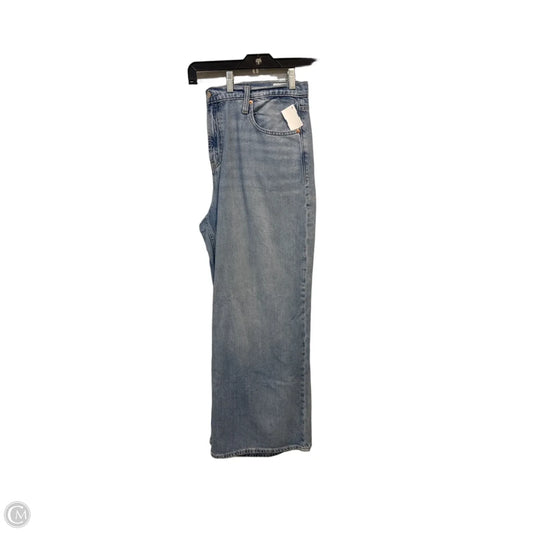 Jeans Wide Leg By Gap In Blue Denim, Size: 14