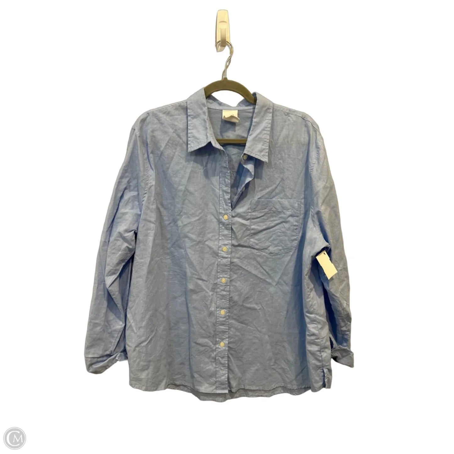 Top Long Sleeve By Gap In Blue, Size: Xl
