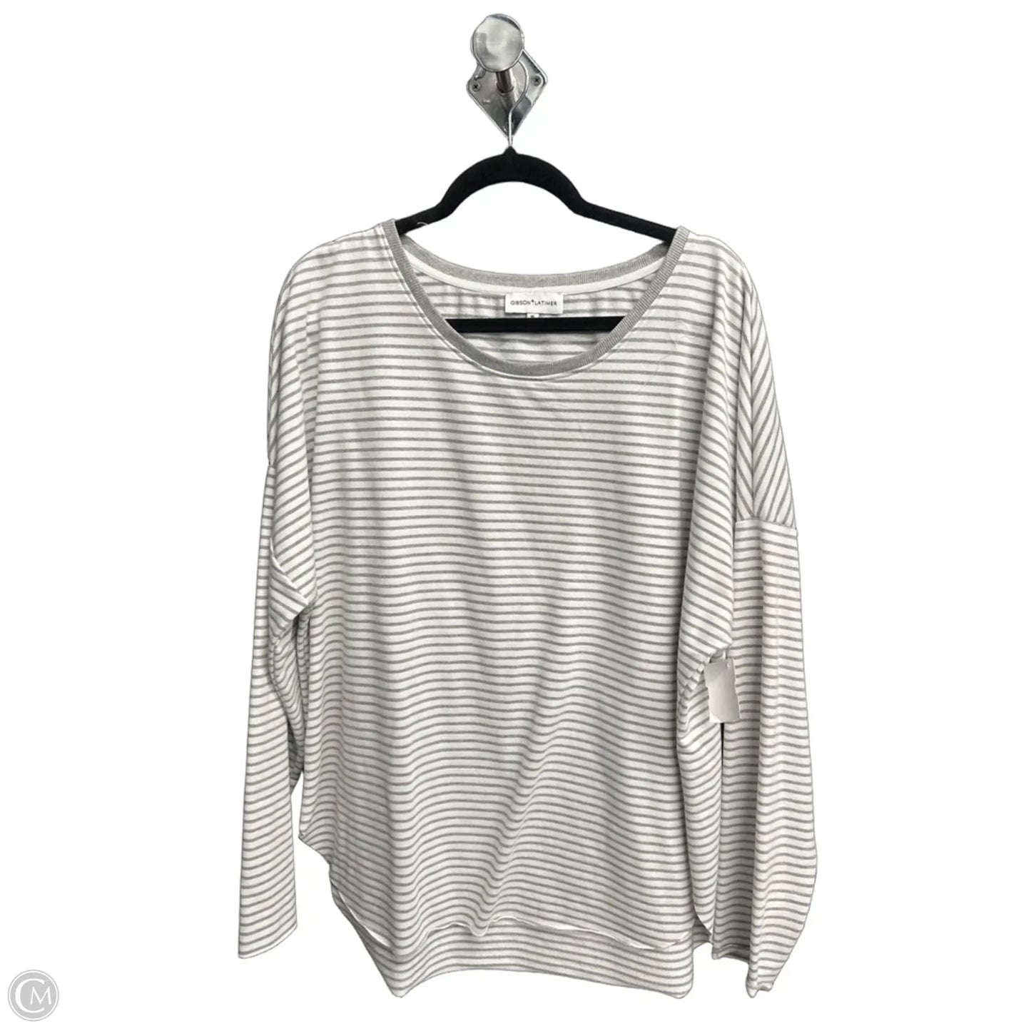 Top Long Sleeve By Gibson And Latimer In Striped Pattern, Size: Xl
