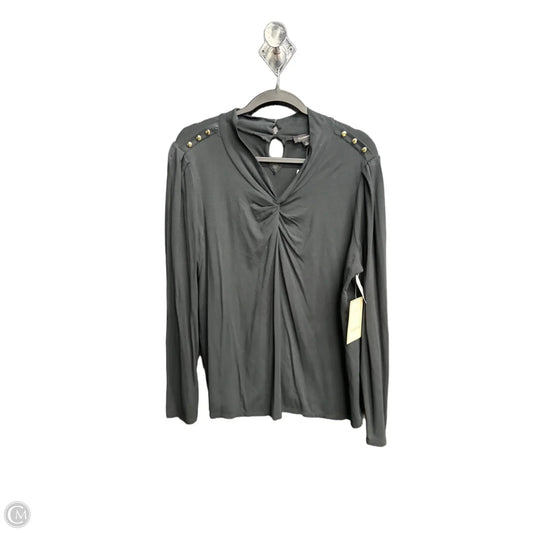 Top Long Sleeve By Calligraphie In Black, Size: L