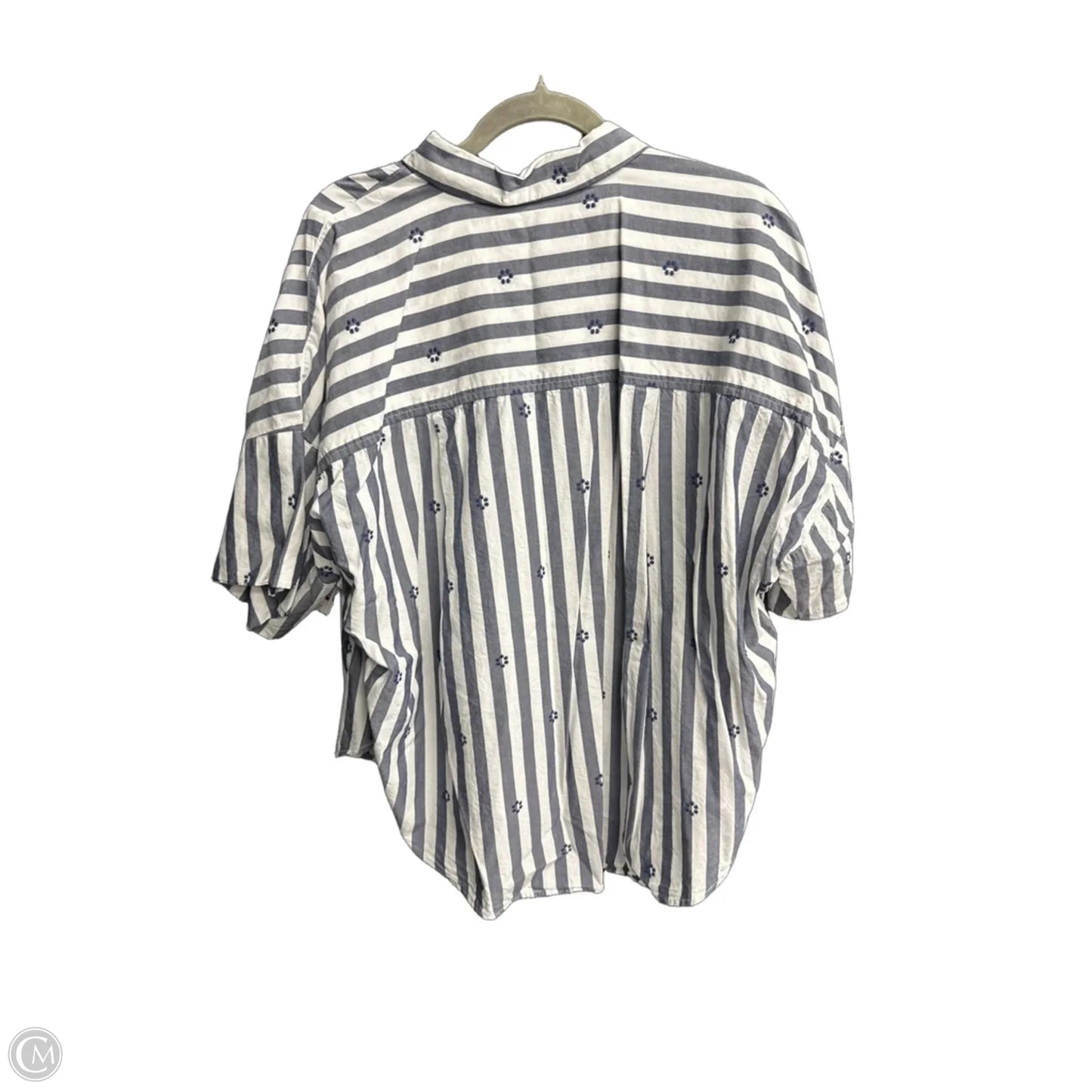 Top Short Sleeve By Loft In Striped Pattern, Size: M