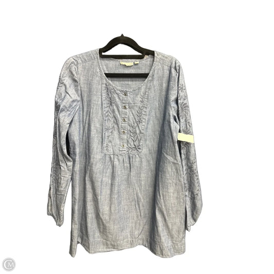 Top Long Sleeve By J. Jill In Blue Denim, Size: S