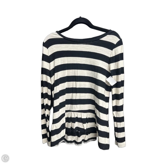 Top Long Sleeve By Loft In Striped Pattern, Size: S