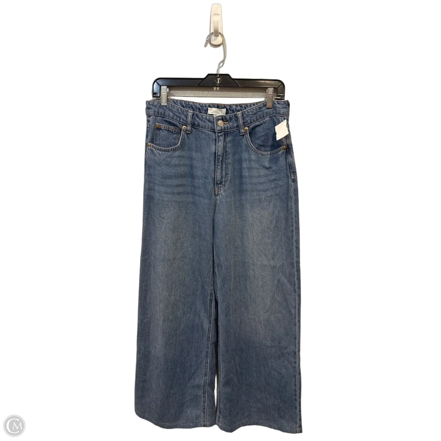 Jeans Wide Leg By H&m In Blue Denim, Size: 8