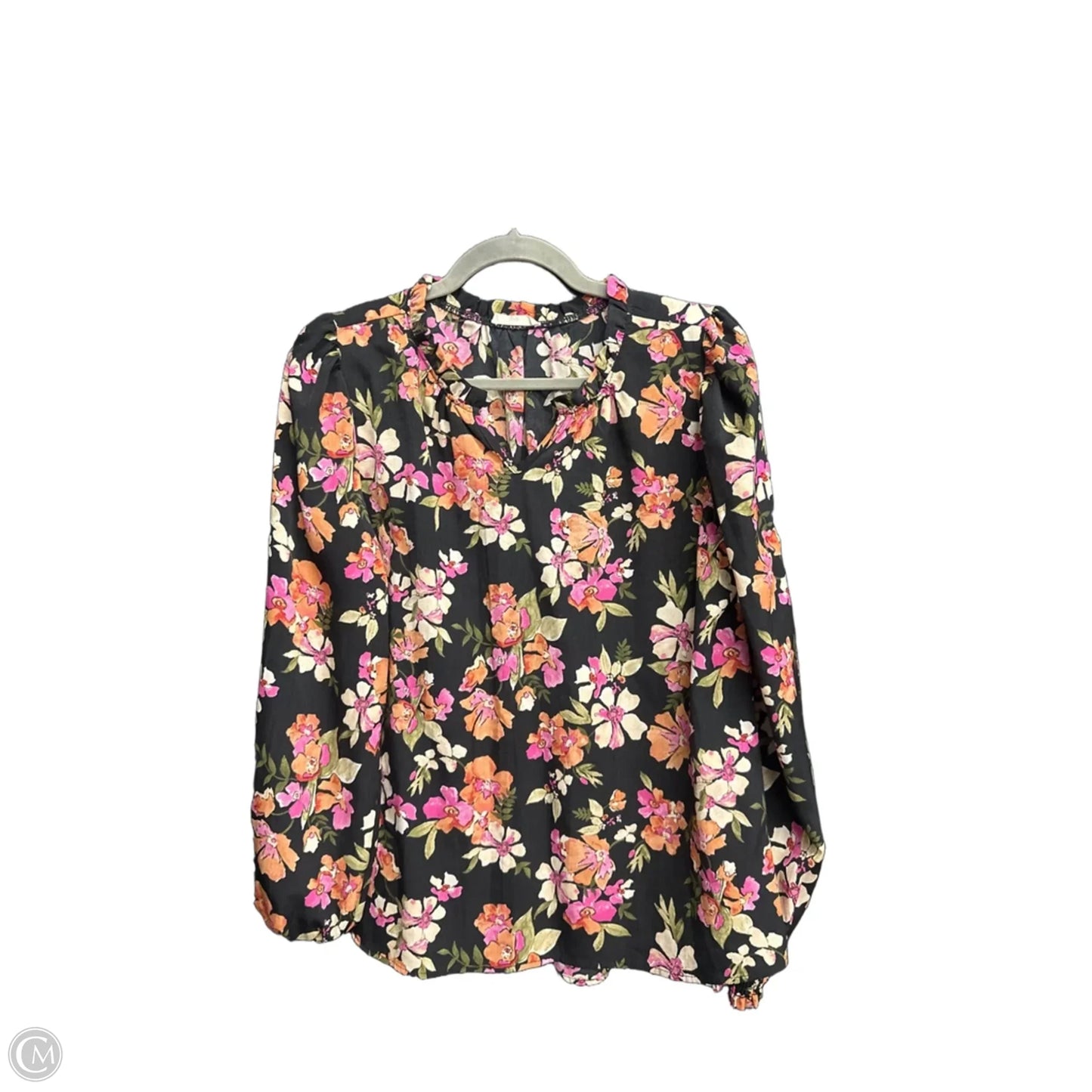 Top Long Sleeve By Les Amis In Floral Print, Size: L
