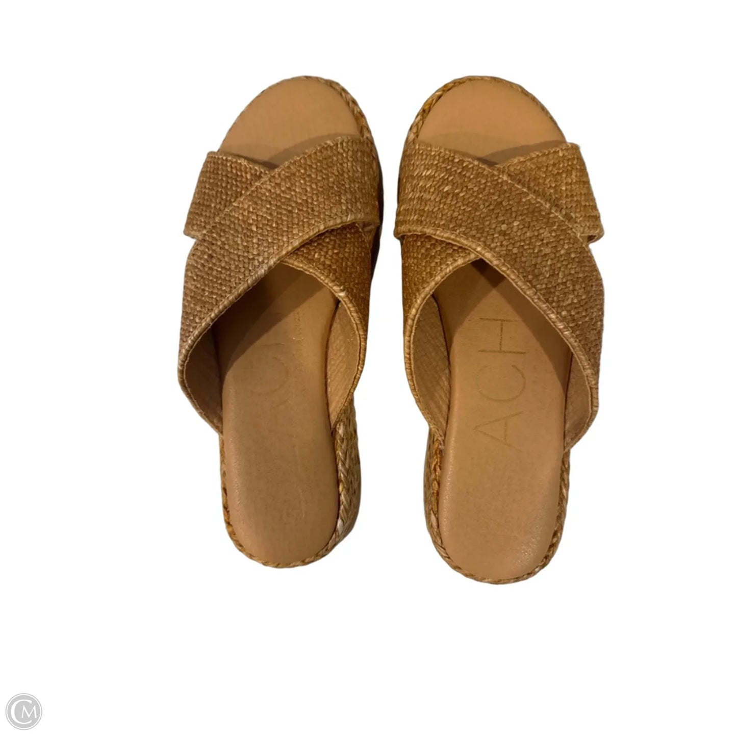 Sandals Heels Platform By Clothes Mentor In Brown, Size: 8