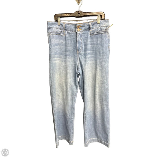 Jeans Flared By Soft Surroundings In Blue Denim, Size: 14