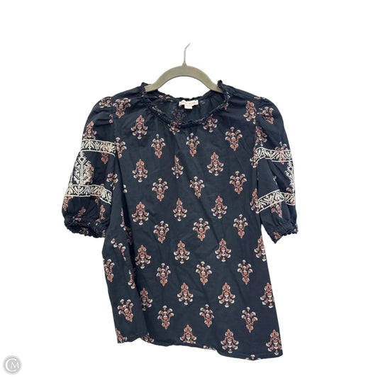 Top Short Sleeve By Knox Rose In Floral Print, Size: Xs