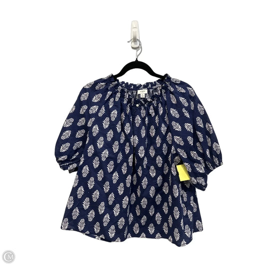 Top Short Sleeve By J. Crew In Navy, Size: L