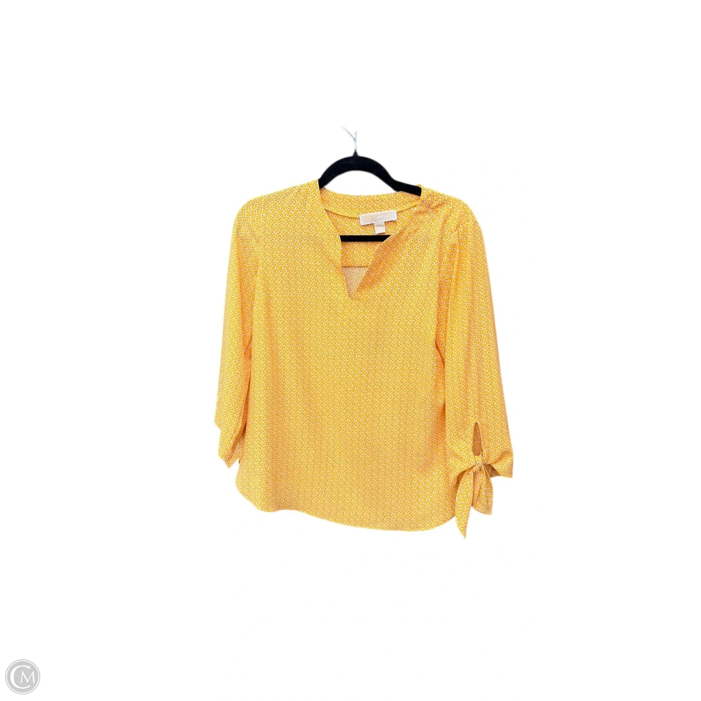 Top Long Sleeve Designer By Michael Kors In Yellow, Size: S