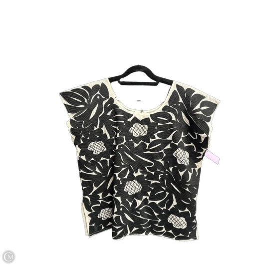 Top Short Sleeve By J.marie In Black & White, Size: M