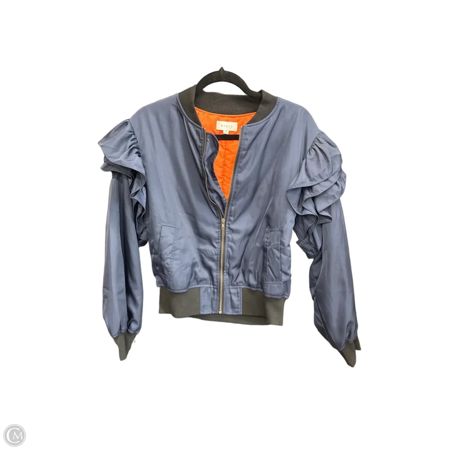 Jacket Puffer & Quilted By Mable In Navy, Size: M