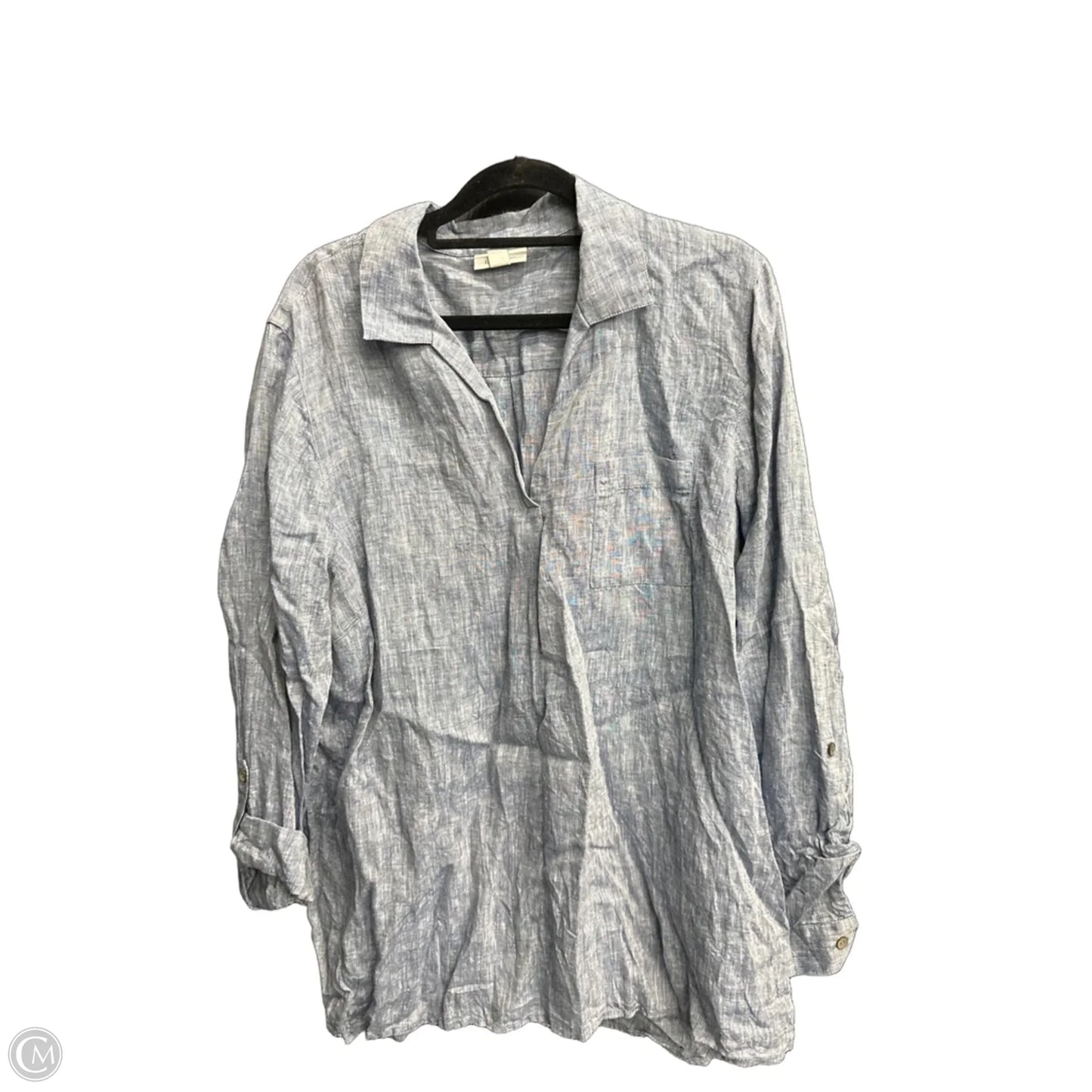 Top Long Sleeve By J. Jill In Blue, Size: L