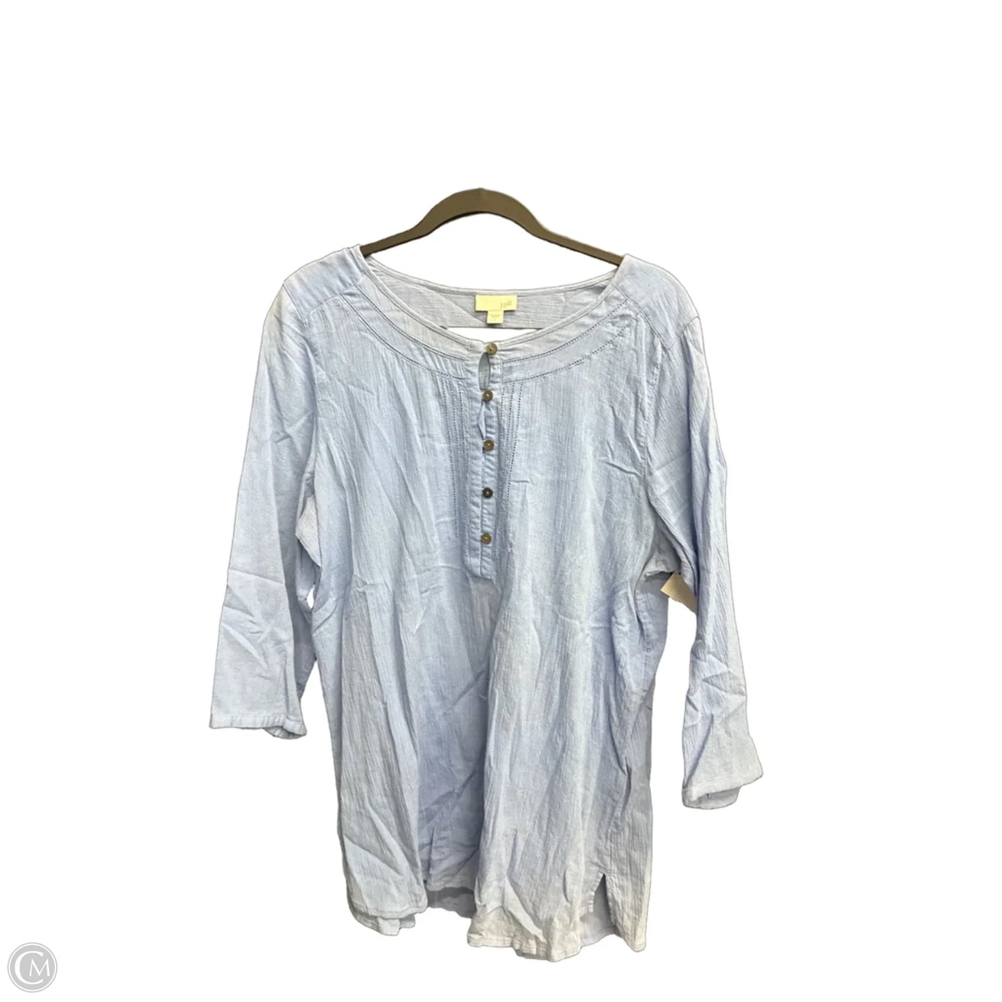 Top Long Sleeve By J. Jill In Blue, Size: L