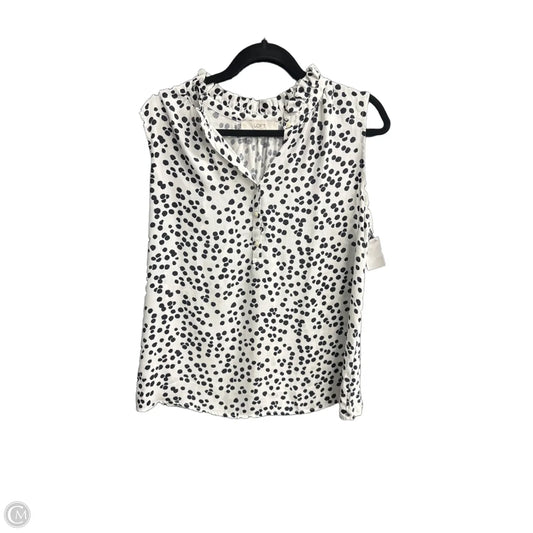 Top Sleeveless By Loft In Polkadot Pattern, Size: L