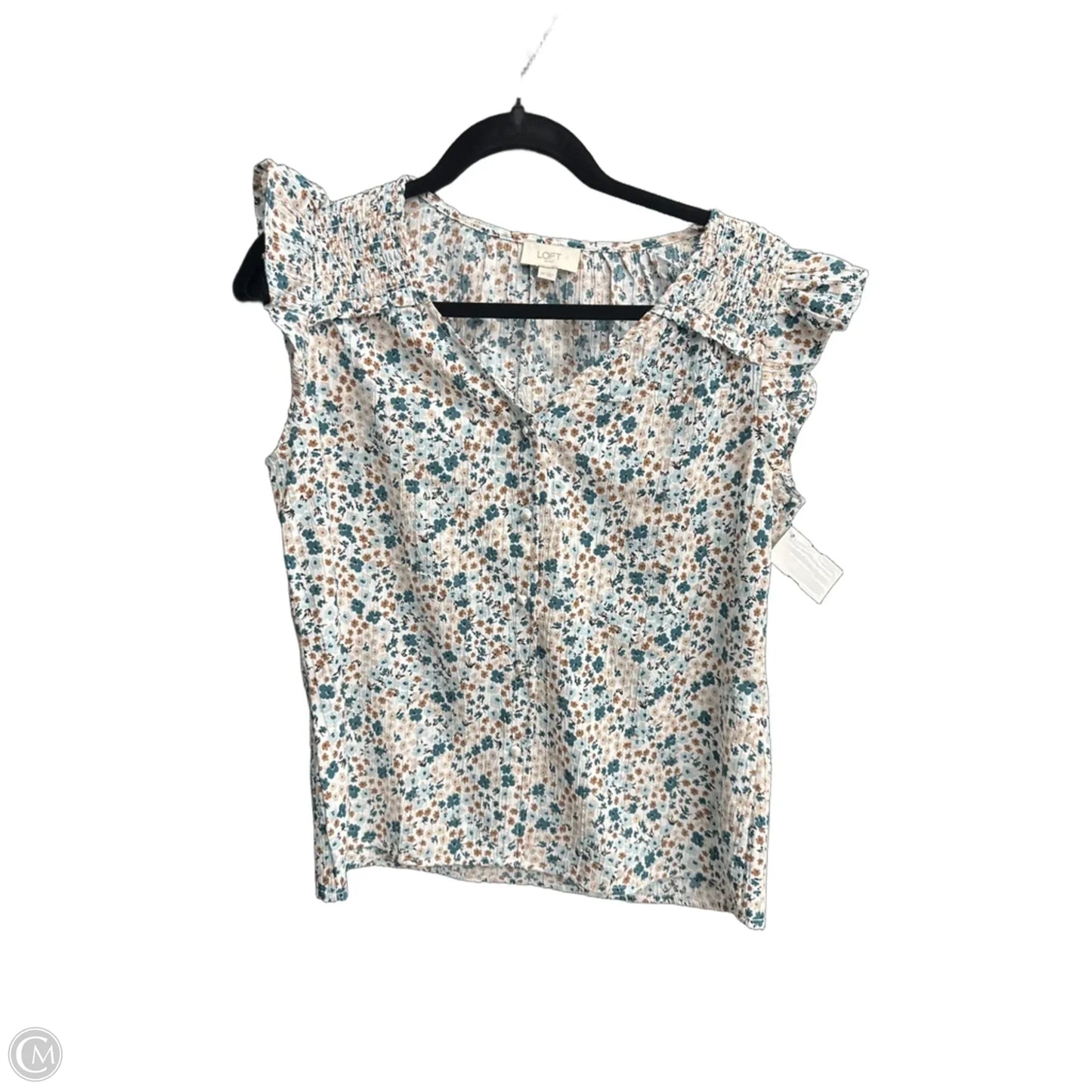 Blouse Sleeveless By Loft In Floral Print, Size: Xs