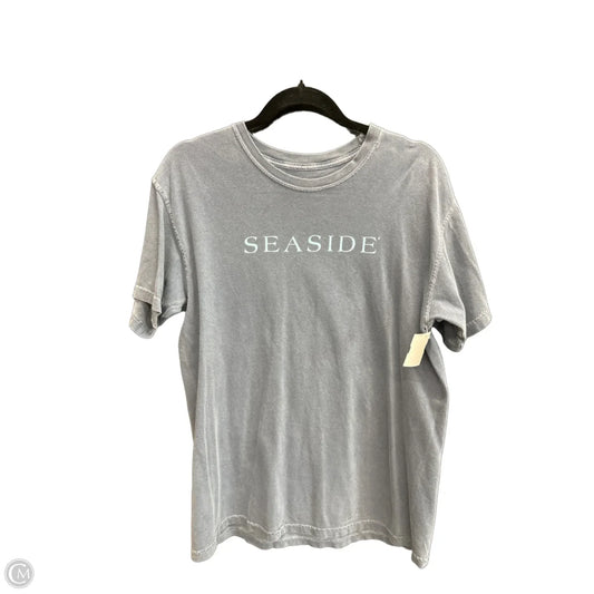 Top Short Sleeve By Clothes Mentor In Blue & Grey, Size: M