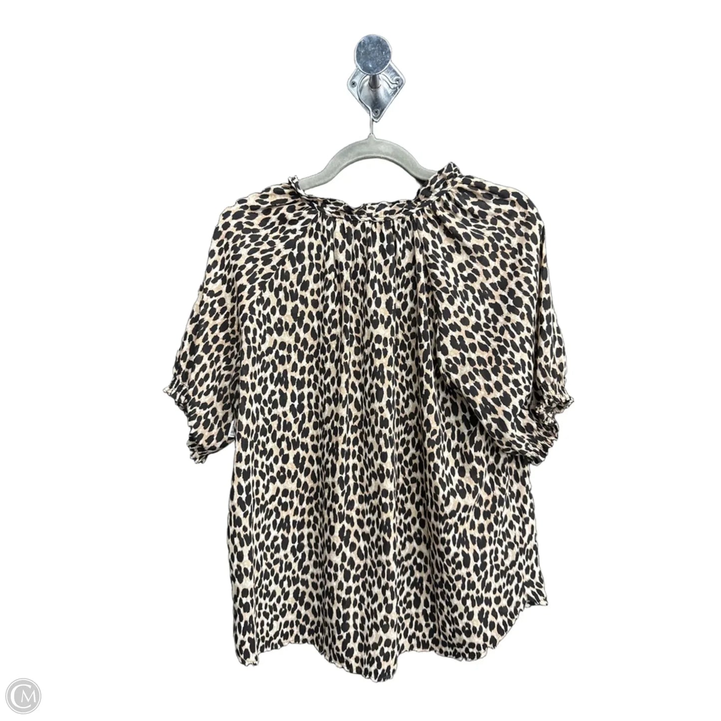 Blouse Short Sleeve By Loft In Animal Print, Size: M