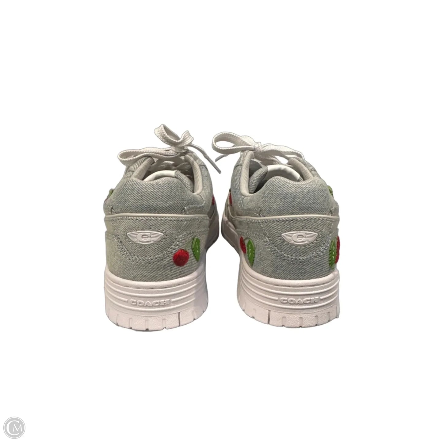 Shoes Designer By Coach In Blue Denim, Size: 10