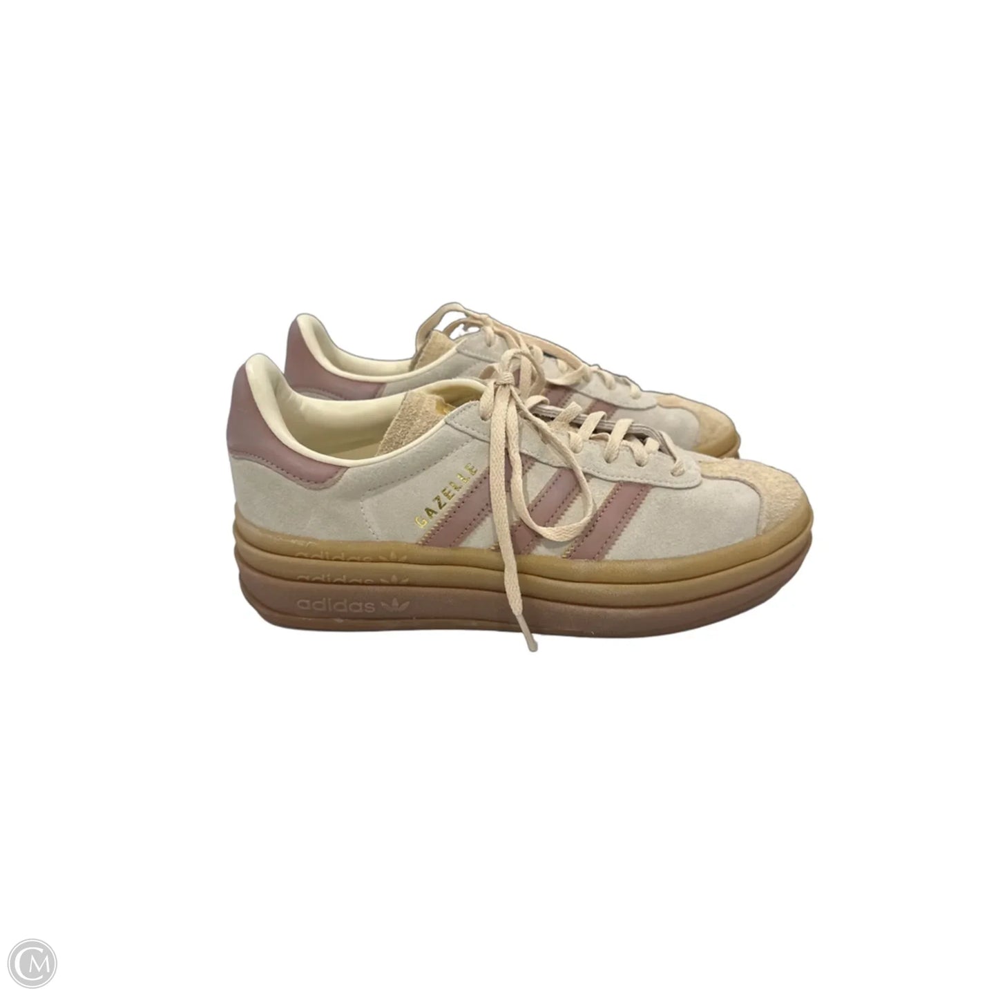 Shoes Sneakers Platform By Adidas In Cream & Pink, Size: 8.5
