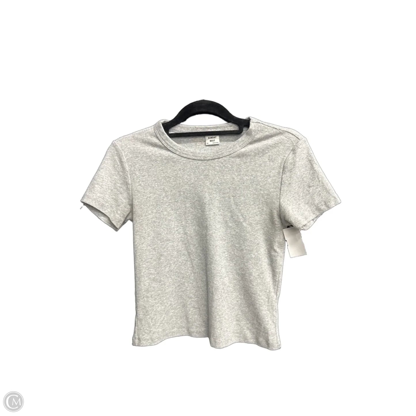 Top Short Sleeve By Sunday Best In Grey, Size: Xs