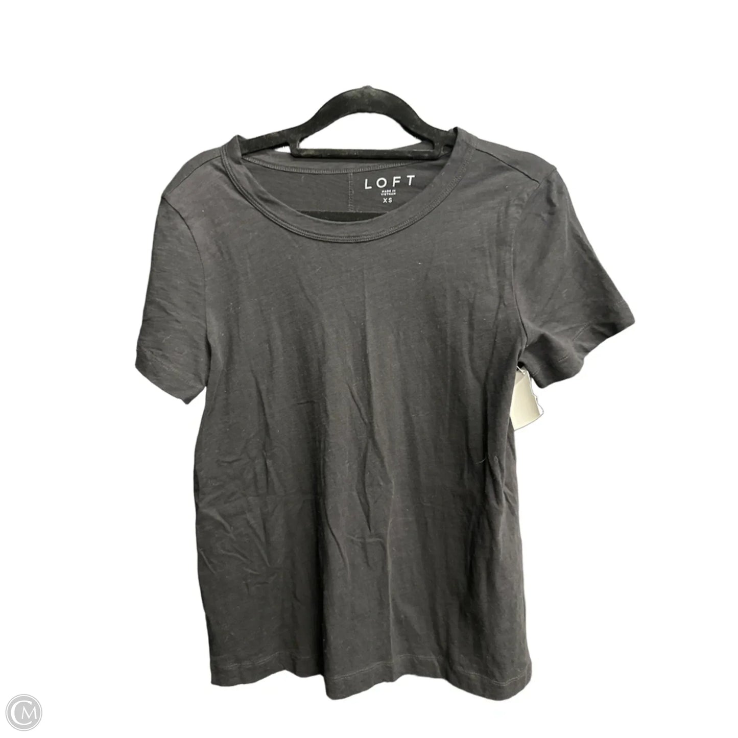 Top Short Sleeve By Loft In Black, Size: Xs