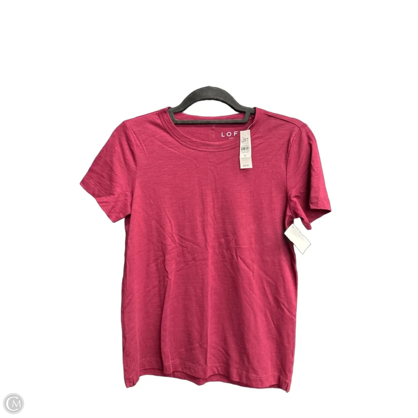 Top Short Sleeve By Loft In Maroon, Size: Xs